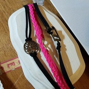 Multi Layer Vegan Leather Bracelet 7"